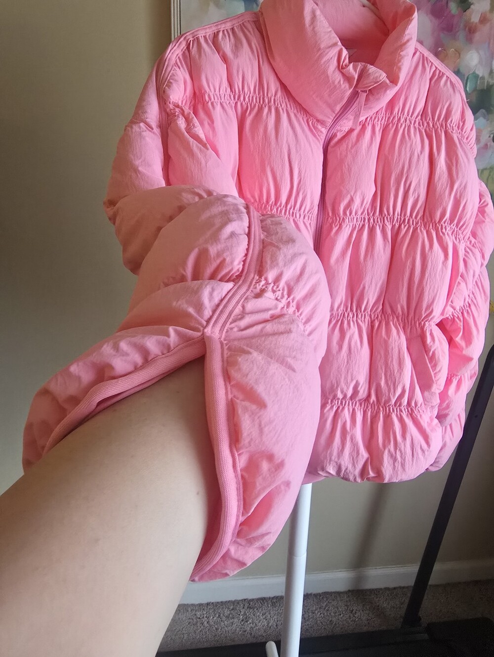 JoyLab Pink Oversized Puffer Jacket Coat Women’s Large NWT - Picture 7 of 13